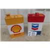 Image 1 : (2) 2 Gal Oil Tins Restored- Great Displays: 1) Shell, 1) Chevron