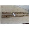Image 1 : 2 Vintage 48" Wood + Brass Levels