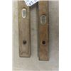 Image 2 : 2 Vintage 48" Wood + Brass Levels