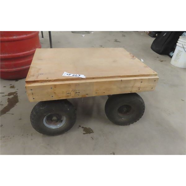 Yard Seat Carrier with 4 Rubber Wheels
