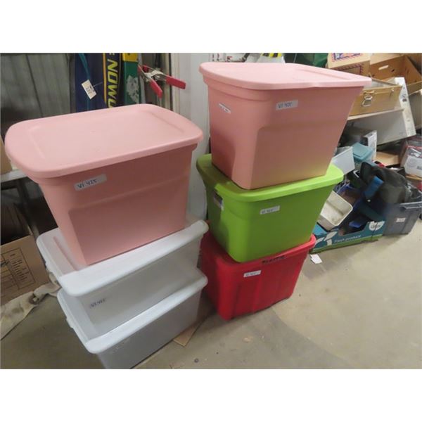 6 Plastic Storage Tubs With Lids 2 55L 3 68L 1 Larger 6 plastic storage tubs with lids 2 55l 3 68l 1 larger