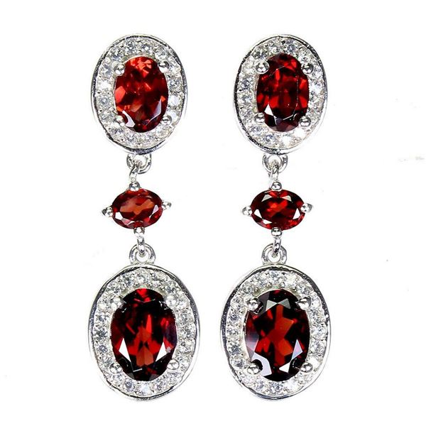 Natural  Untreated Mozambique Garnet Earrings