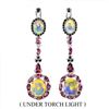 Image 1 : Natural Ethopian White Opal Garnet Black Spinel Earring