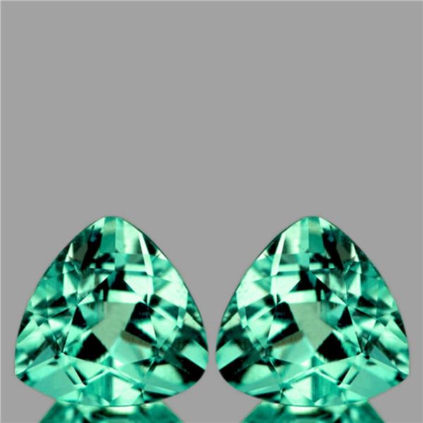 Natural Blue Green Apatite Pair [VVS]