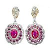 Image 1 : Natural Ruby Rhodolite Garnet Sapphire Earrings