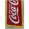 Image 2 : Heavy Steel Embossed Coca-Cola Sign - Repainted 9" x 22" 