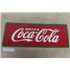 Image 1 : Heavy Steel Coca-Cola Embossed Sign - Repainted 10"x 25.5"