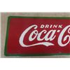 Image 2 : Heavy Steel Coca-Cola Embossed Sign - Repainted 10"x 25.5"