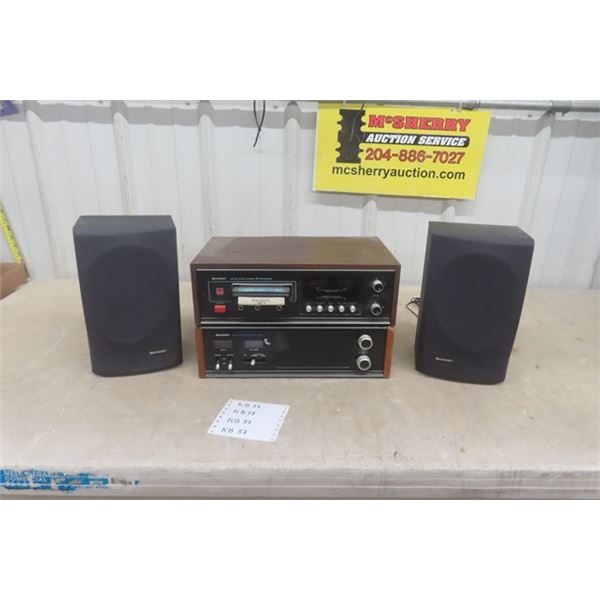 Sharp ST503C Solid State Tuner, Sharp 8 Track Player/ Recorder, 2 Sharp ...