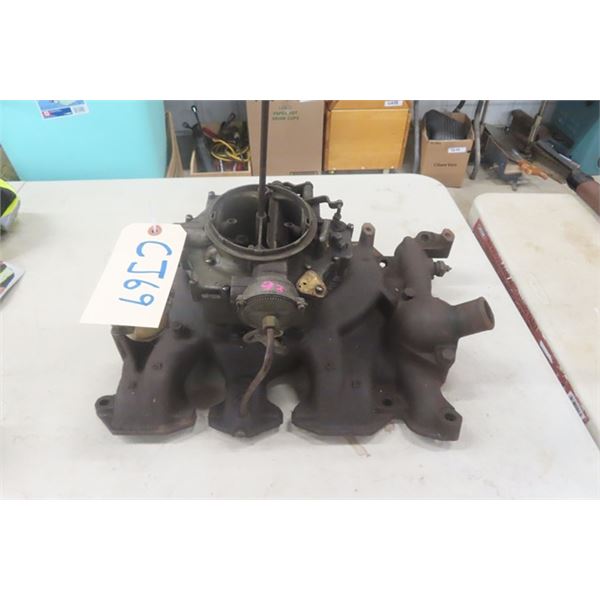 Rochester 4 Barrel Carburettor + Intake Manifold - GM Product