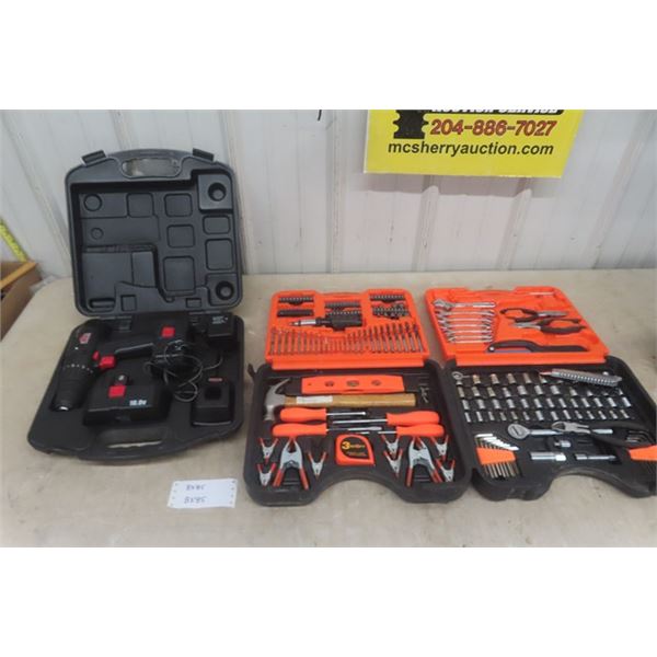 Jobmate 18V Cordless Drill, B+D? Tool Kit - Both in Cases