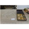 Image 1 : 7 Champagne Glasses, Sushi Dishes with Extra Plates in Case
