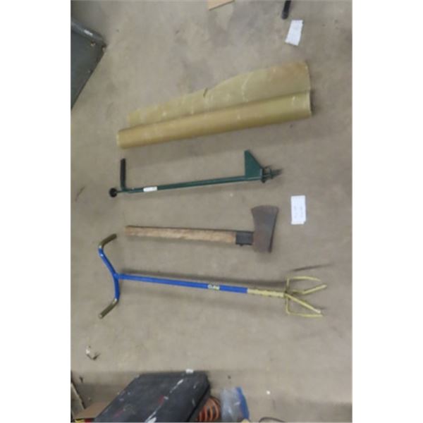 Garden Claw, Dandelion Picker Axe, Roll of Wax Paper