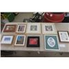 Image 1 : 9 Assorted Framed Master Pieces- Largest 13" x 13" 