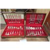 Image 1 : 2 Cases of Flatware ; 42 pcs Holmes Edward Spring Garden 1949 & 54 pcs Tudor Oneida