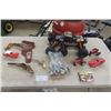 Image 1 : 6 Wheel Drive Battery Operated Toy, Die Cast Pinto, 2 Die Cast Tractors, Bag of Marbles, 2 Toy Guns,