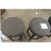 Image 2 : 4 Upholstered Bar Stools - 1 Has Different Seat Cover- 30" Tall