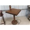 Image 2 : Wooden Lamp/ Table Combo 57" Total Height, Small Side Table with Drawer 24" tall