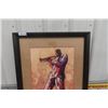 Image 2 : Large Framed Jazz Dude Playing Trumpet 26"×42"