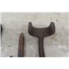 Image 2 : 9 Pieces of Forge Tools - Wagon Wrench, Soldering Irons, Slag Hammer, Ladle, Horse Shoe  