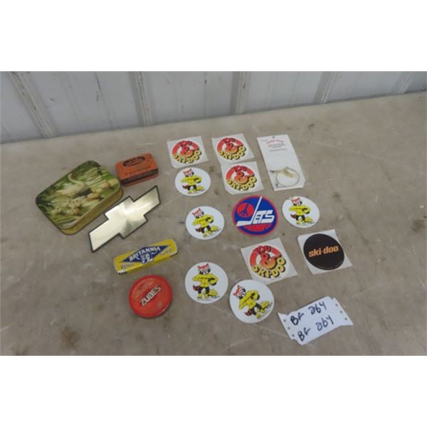 Skidoo Stickers, Chevy Decal, Tim Britannia Tire Repair 