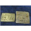 Image 2 : Cast Advance Rumely Tag, 3 Belt Buckles - Steiger, Massey Fergusson, Centennial 5 Cent Buckle 