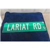 Image 2 : Street Sign Lariat Road 6'' x 24'' 2 Sided 