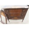 Image 2 : Dresser with 3 Drawers + Frame for Mirror- will look great after a paint job 17"×34"×36"