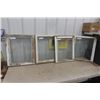 Image 1 : 4 Vintage Wooden Framed Windows - Appprx. 20"×23"