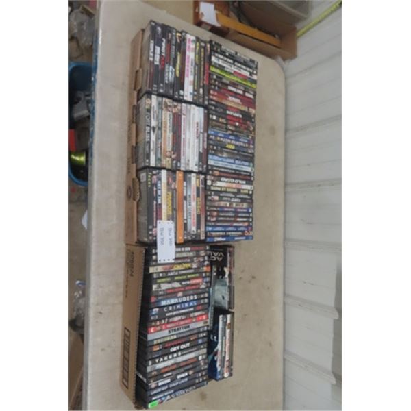 108 DVD Movies - Lots of Action Titles 