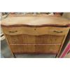 Image 2 : Antique 3 Drawer Dresser with Bevelled Mirror 21"×24"×67" to Top of Mirror- Looks like its been Stri