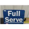 Image 2 : Gas Station Full Service Metal Sign 24"×36"