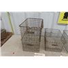 Image 2 : 5 Stackable Wire Basket Storage Bins 7.5"×9"×13"