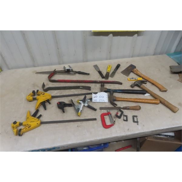 Quick Clamp, Wrecking Bars, Hammer, Hatchet plus more