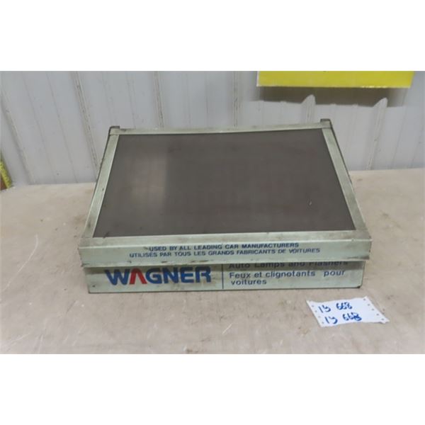 Wagner Auto Light Counter Cabinet Metal with Plastic Window