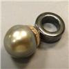 Image 1 : 14K GOLD 12 MM BLACK TAHITIAN PEARL AMD HEMATITE UNISEX PENDANT