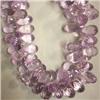 Image 1 : 456 CTS AMETHYST BRIOLETTE STRAND 19x8-12x8 MM APPROX