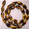 Image 1 : 16x8 MM TIGER EYE TEAR DROPS STRAND - 16 INCHES