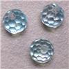 Image 1 : 3.80 CTS LOT OF 2 FACETED TOPAZ ROUND BEADS 5 MM - HALF DRILLED