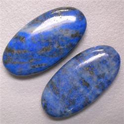 45 CTS TWO LAPIS LAZULI BEADS 29x15 MM - FULL DRILLED