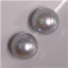 Image 1 : 6  1/4-6 1/2 MM PAIR OF 3/4 JAPANESE AKOYA PEARLS - HALF DRILLED