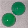 Image 1 : 14 CTS PAIR OF ROUND CHRISCOPRASSE CABOCHON 13 MM