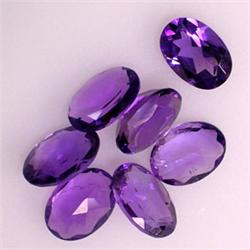 4.50 CTS LOT OF OVAL AMETHYST 7x5 MM