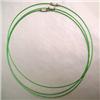 Image 1 : LOT OF 3 18" GREEN WIRES W/ TWIST CLASP