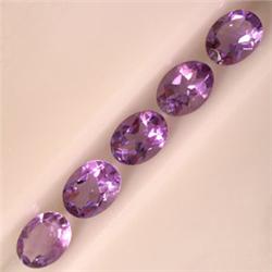 4.95 CTS LOT OF OVAL AMETHYST 8x6 MM