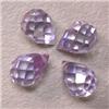 Image 1 : 23 CTS LOT OF 4 LAVENDER COLOR C/Z BRIOLETTE 10x7 MM