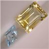 Image 1 : 8 CTS MIXED LOT OF EMERALD CUT CITRINE AND BLUE TOPAZ