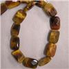 Image 1 : 14x10 MM FACETED RECTANGULAR TIGER EYE STRAND - 16 INCHES