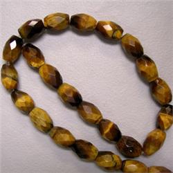 12x8 MM FACETED TIGER EYE STRAND - 16 INCHES