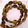 Image 1 : 10X8 MM FACETED OVAL TIGER EYE STRAND - 16 INCHES 